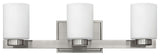Hinkley Miley Medium Three Light Vanity, Brushed Nickel