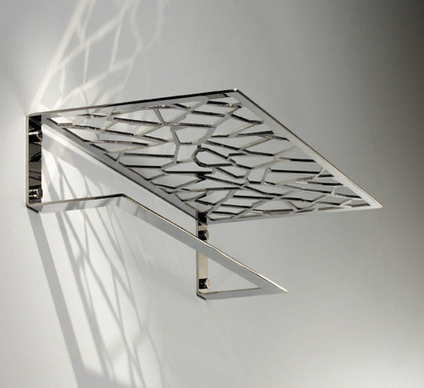 Trencadis Wall Mounting Rack With Towel Bar, Polished Chrome