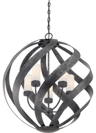 Blacksmith 5-Light Pendant, Old Black Finish