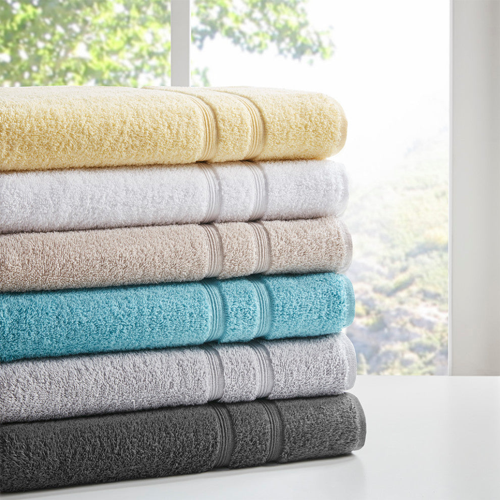 510 Design Aegean Turkish Cotton 500gsm 6-Piece Bathroom Towel Set, Yellow
