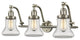 Franklin Restoration Bellmont 3 Light Bathroom Vanity Light, Brushed Satin