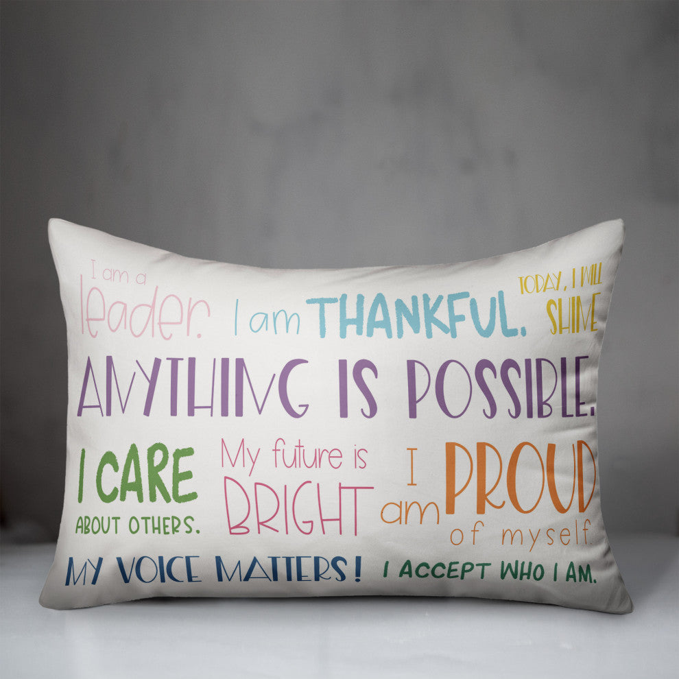 I Am Words 14"x20" Spun Poly Pillow