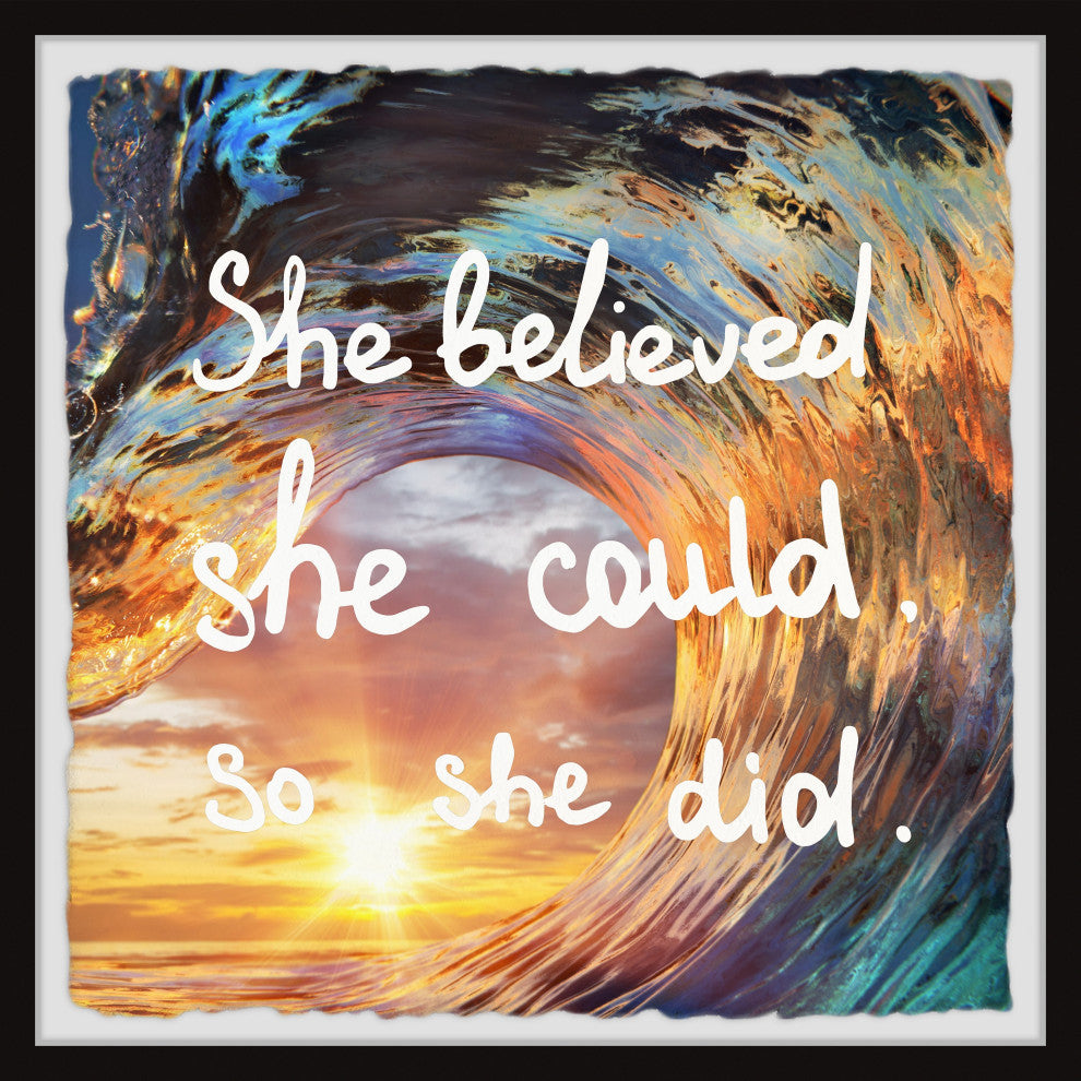 "She Believed She Could III" Framed Painting Print, 32x32