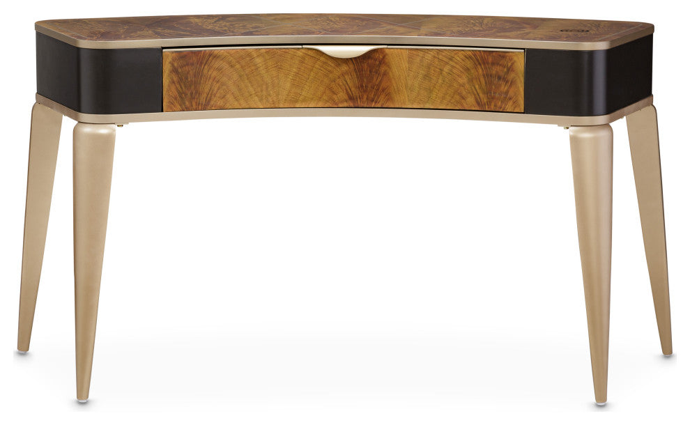 Malibu Crest Vanity/Writing Desk - Crotch Mahogany