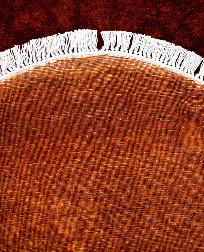 Overdyed One-of-a-Kind Hand-Knotted Area Rug Rust, 3' 1" x 4' 7"