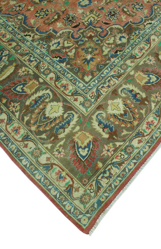 Fine Vintage Distressed Driss Rust/Beige Square Rug, 9'7 x 9'11