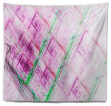 Purple Fractal Grill Pattern Abstract Wall Tapestry, 39"x32"