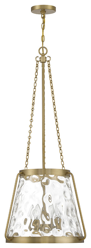Crawford 4-Light Pendant, Matte Black, Warm Brass