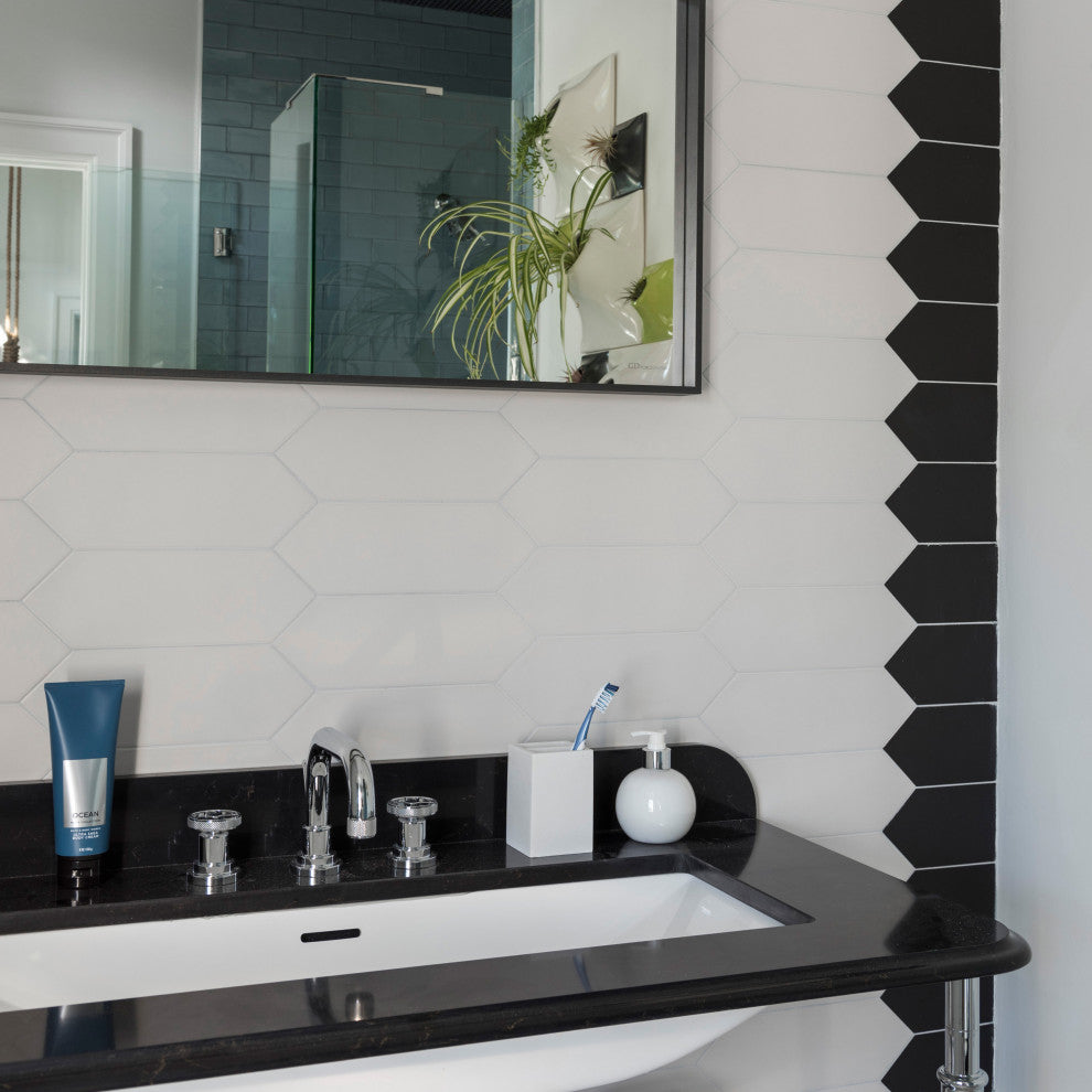 Kite Black Porcelain Floor and Wall Tile