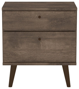 Midtown Concept Turks 2-Drawer Nightstand Bedside Table, Distressed Brown