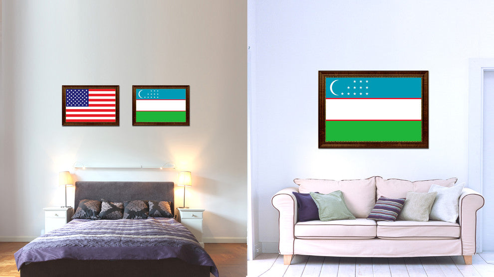 Uzbekistan Country Flag Canvas Print, 27"x39"