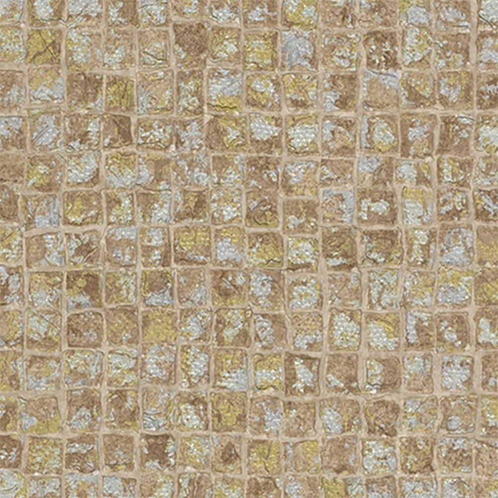 Alpha, Modern Trendy Stone Solid Embossed Wallpaper, Gray Beige, Sample