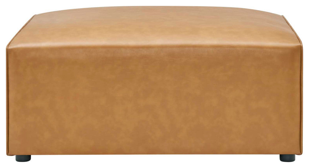 Sectional Sofa Set, Faux Vegan Leather, Tan, Modern, Living Lounge Hospitality
