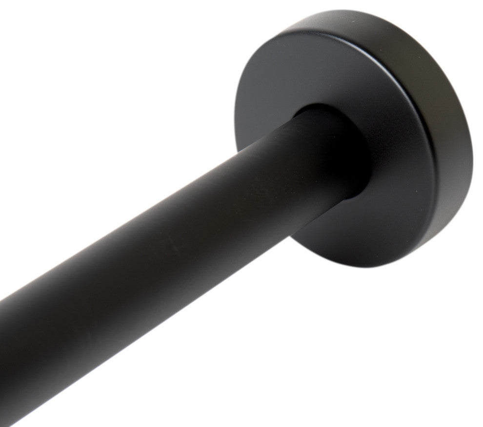 ALFI brand ABSA16R-BM Black Matte 16" Round Wall Shower Arm