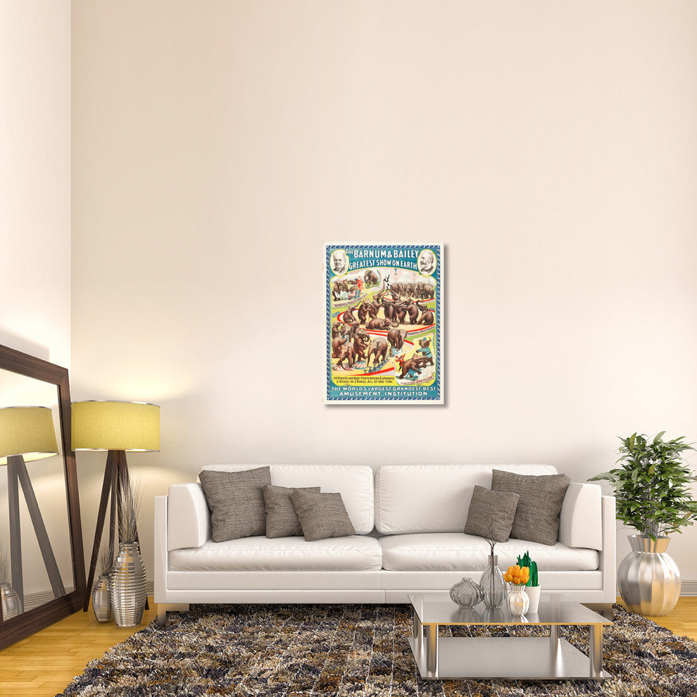"Circus 1896" Stretched Canvas Giclee by Hollywood Photo Archive, 30x40"