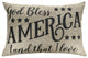 God Bless America Linen Pillow, 18"x12"