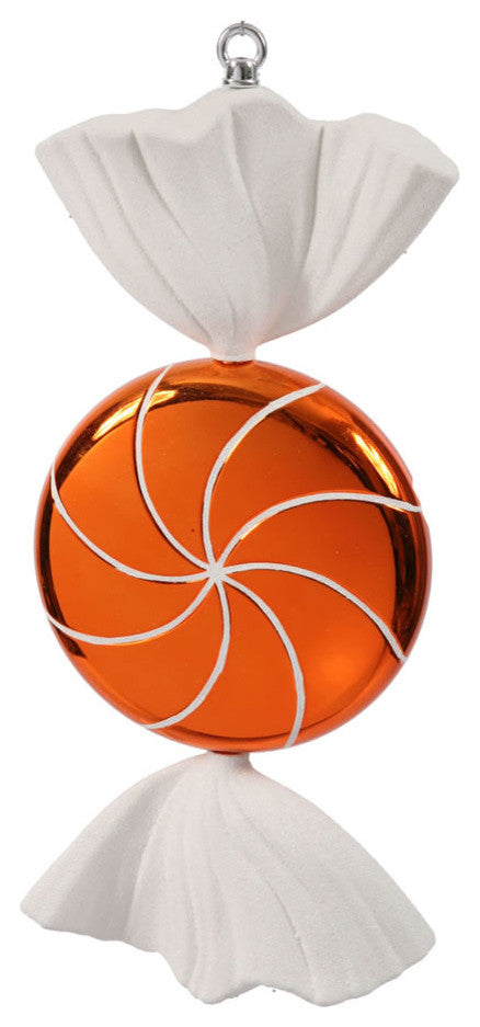 18.5" Orange White Swirl Candy
