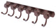 Mercury 6 Position Groovy Accent Tie and Belt Rack, Antique Copper