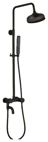 Solid Brass Rain Showerset Single Handle Oil Rubbed Bronze