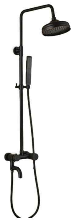 Solid Brass Rain Showerset Single Handle Oil Rubbed Bronze