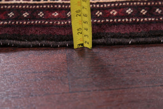 Balouch Traditional Geometric Persian Handmade Wool Oriental Area Rug, 3'8"X2'9"