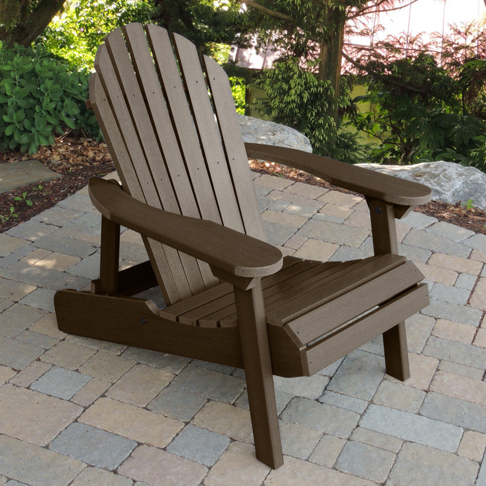 Merrow Folding & Reclining Adirondack Chair, Brown