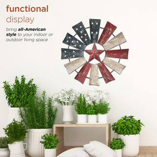 Patriotic Windmill Wall Decor