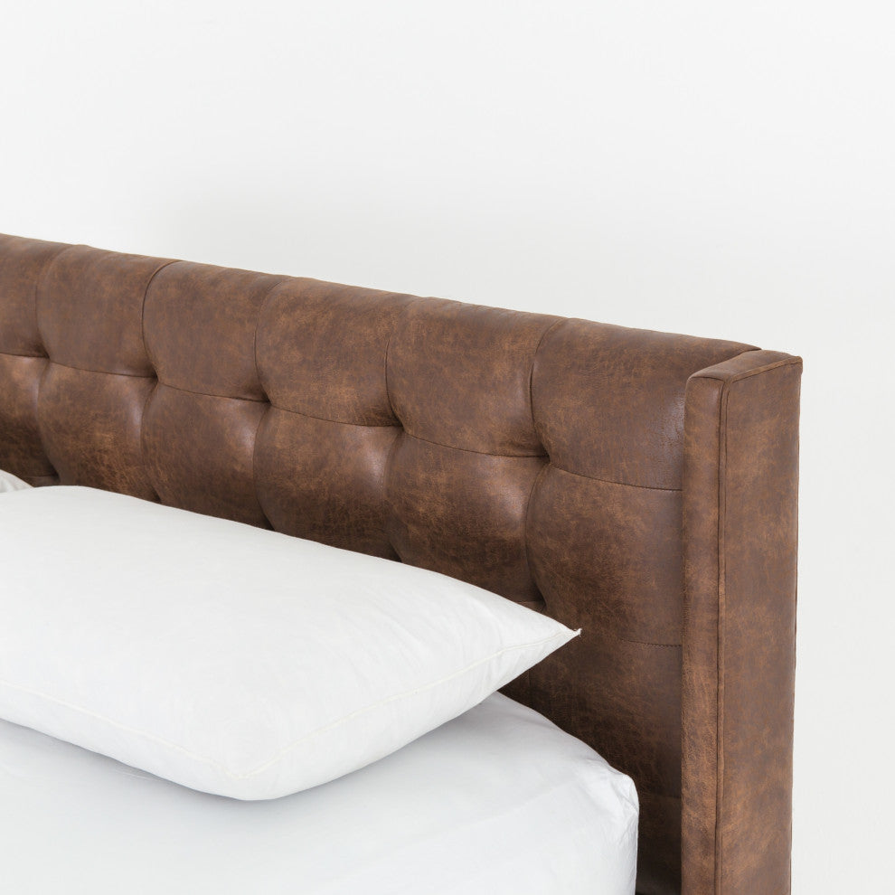 Newhall Bed-Vintage Tobacco-Queen