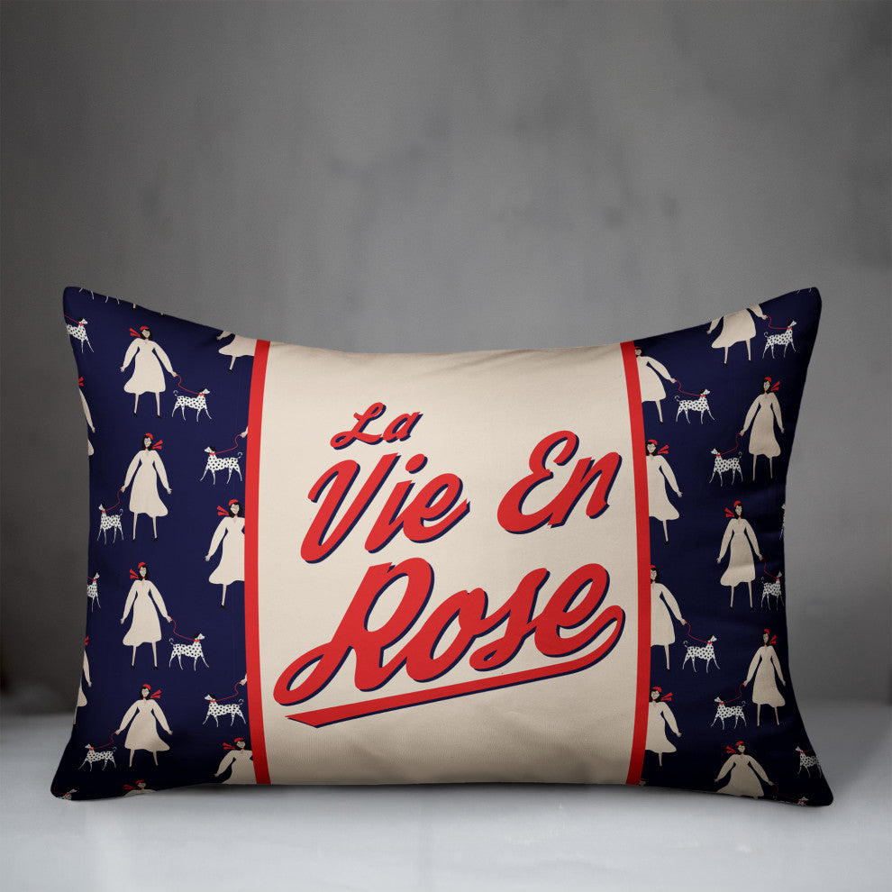 La Vie En Rose 14x20 Spun Poly Pillow
