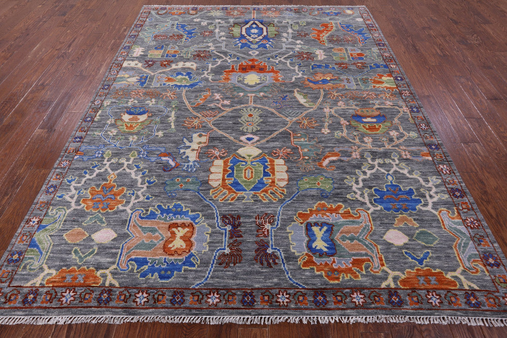 8' 0" X 10' 1" Turkish Oushak Hand-Knotted Wool Rug - Q13621