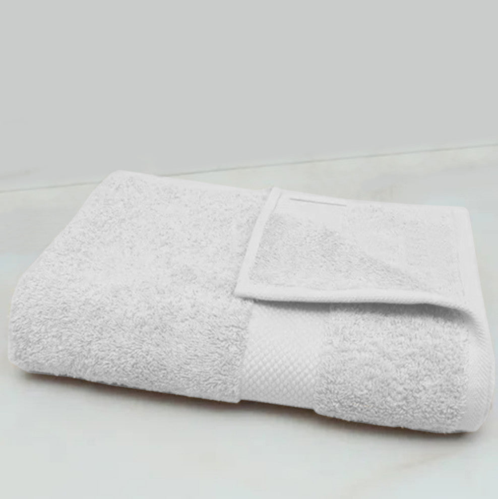 Organic Cotton 650 GSM Plush Feather Touch Quick Dry Bath Sheet, White, Pack of 4