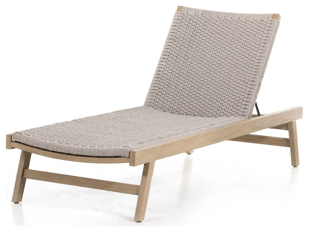 Delano Outdoor Chaise Lounge-Brown
