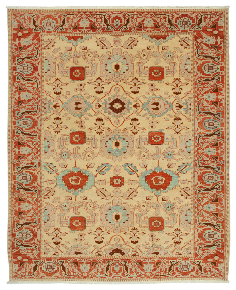 Rug N Carpet - Handmade Oriental 9' 2" x 11' 6" One-of-a-Kind Oushak Area Rug