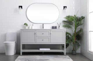 60" Single Bathroom Vanity, Grey