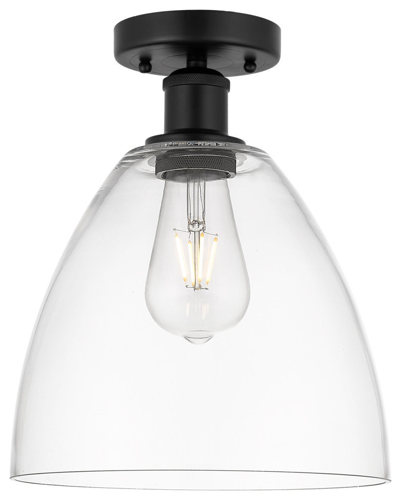 Innovations 616-1F-BK-GBD-92 1 Light Semi-Flush Mount, Matte Black