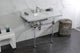 Kingston Brass LMS3630MA8 36" Carrara Marble Console Sink, Acrylic Legs