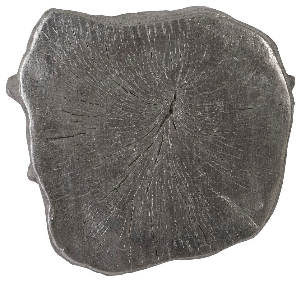Log Wall Slice, Silver Leaf