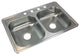 Transolid Select 33"x22 1/64"x6" Double Drop-in SS Kitchen Sink