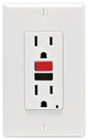 Leviton Self Test GFCI Receptacle, 15 Amp, White