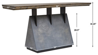 Uttermost Vessel Industrial Console table