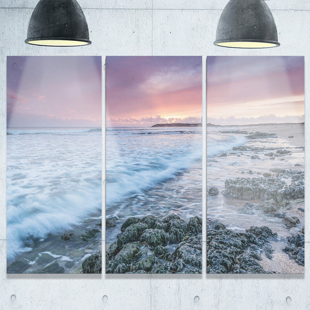 "Sunset on Cape Trafalgar Beach" Metal Wall Art, 3 Panels, 36"x28"