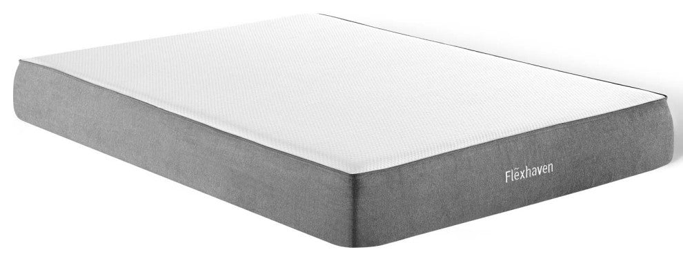 10" Memory Foam Mattress, King Size, White, Modern Contemporary, Bedroom