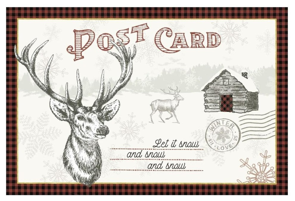 "Winter Reindeer I" Digital Paper Print by Sue Schlabach, 26"x18"