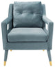 Armchair Accent Chair, Set of 2, Velvet, Blue, Modern, Living Lounge Hospitality