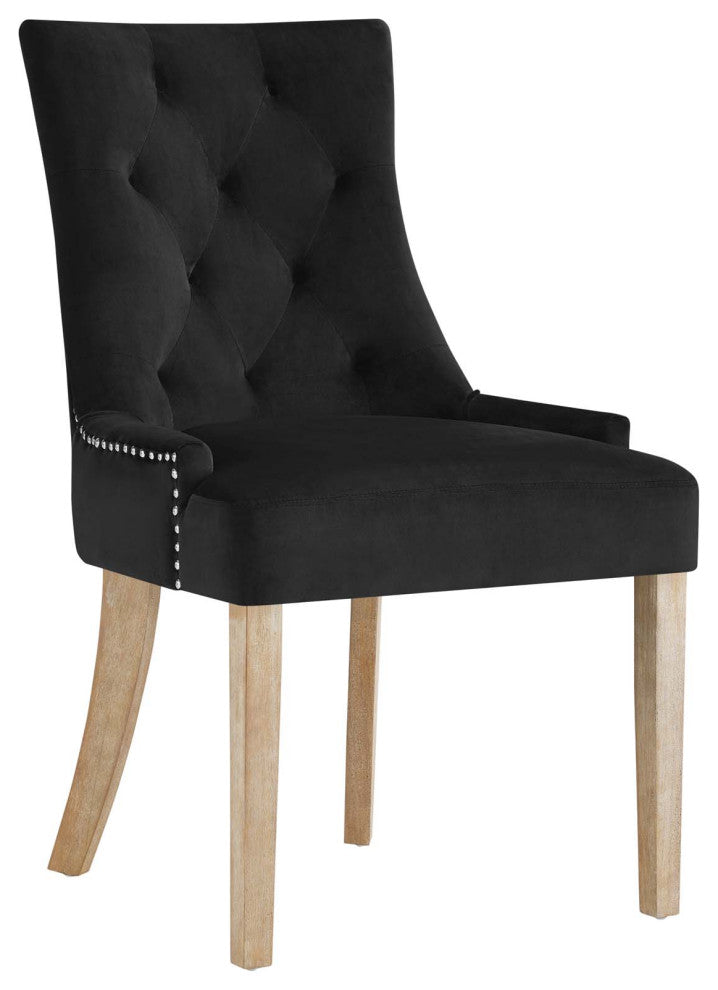 Black Pose Dining Chair Performance Velvet Set of 4