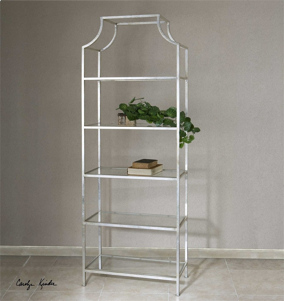 Aurelie Silver Etagere By Designer Carolyn Kinder