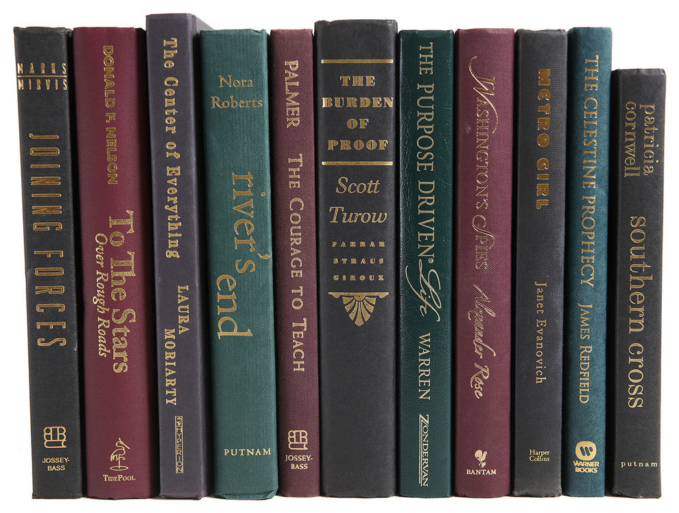 Decorative Books - Winter Berry Book Bundle - 1 foot of Purple Books