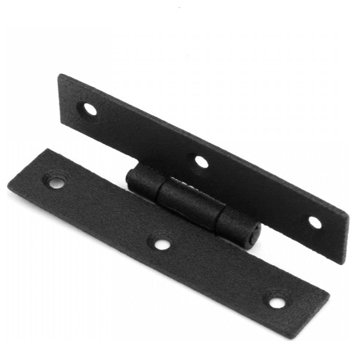 Cabinet Hinge Black Wrought Iron Hinge H Flush 3'' H Pack of 15