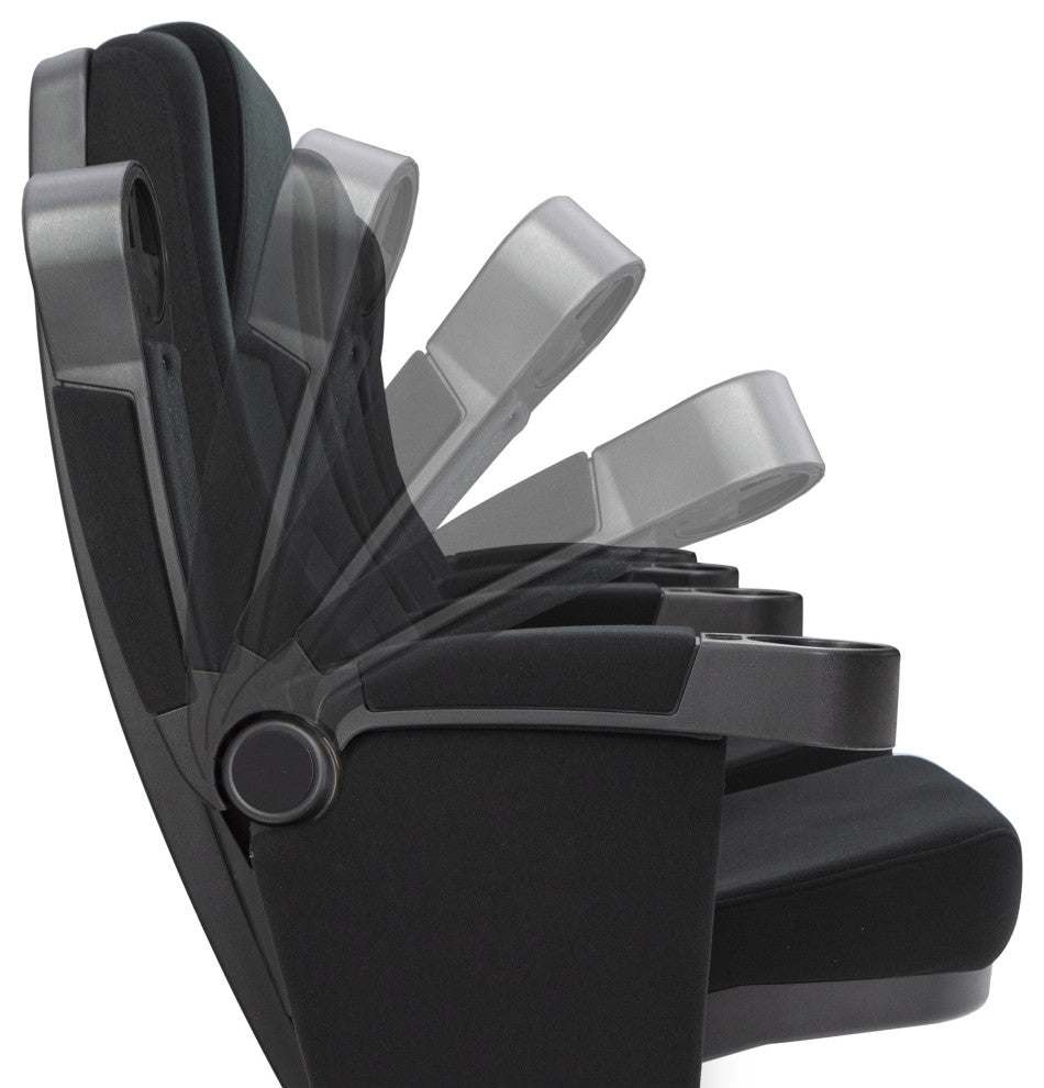 Seatcraft Zenith Movie Theater Seating, Black, Row of 6