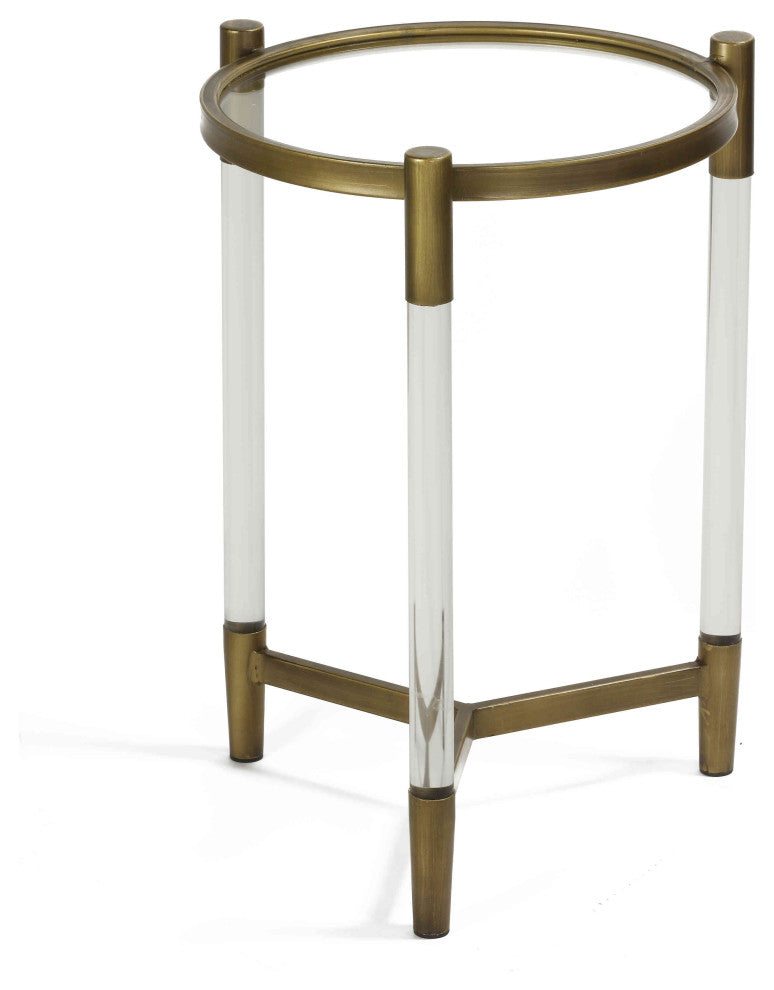 Cortesi Home Claro Round Clear Acrylic End Table